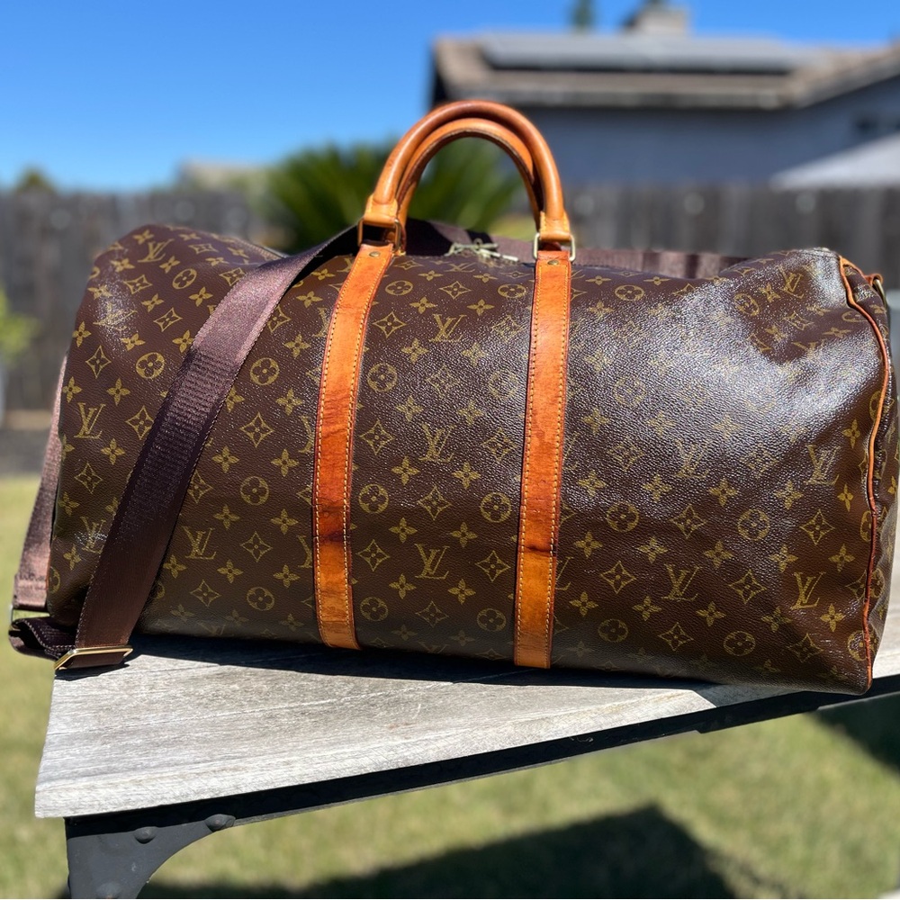 Auth Louis Vuitton Monogram size 55 bandouliere